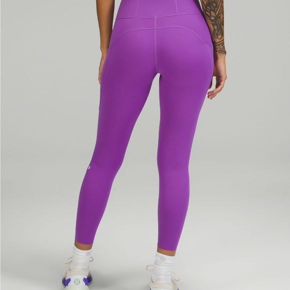 Lululemon fast and free high rise tight 25” cobalt blue EUC leggings gym bold - Picture 5 of 11